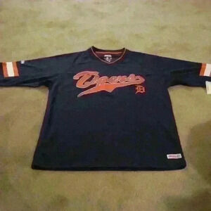**NWT** DETROIT TIGERS MLB‎ STITCHES 2014 PULLOVER JERSEY SIZE LARGE
